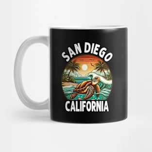 California Beach, San Diego Sea Turtle Beach Vacation Mug